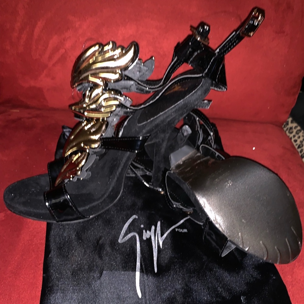 Black & Gold wing heels